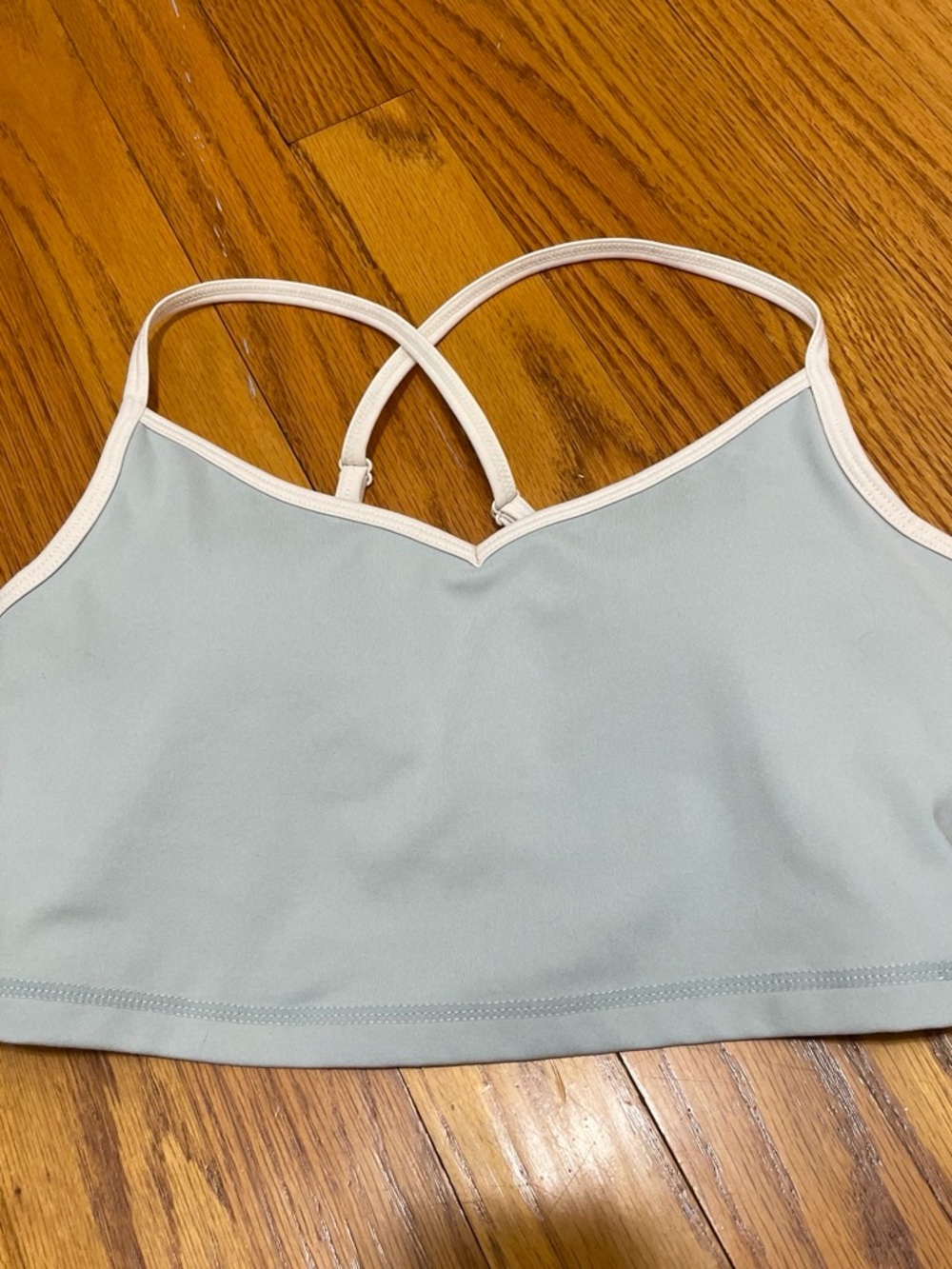 PacSun Light Blue Bralette with Cream Trim